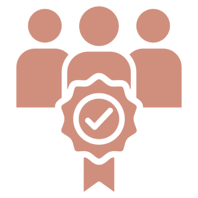 Group icon with a certified badge.